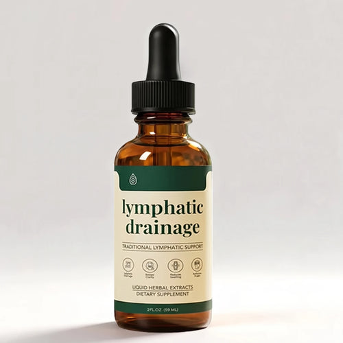 IronVel Lymphatic Drainage Drops — amber glass dropper bottle, studio product shot