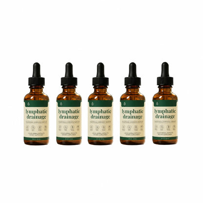 IronVel Lymphatic Drainage Drops — 5 bottle pack on a white background